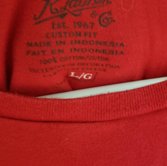 Polo Ralph Lauren Red Tee - Picture 3 of 3